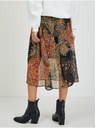 Orsay Čiernohnedá dámska vzorovaná midi sukňa ORSAY