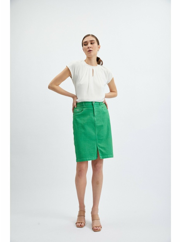 Orsay Zelená dámska džínsová sukňa ORSAY