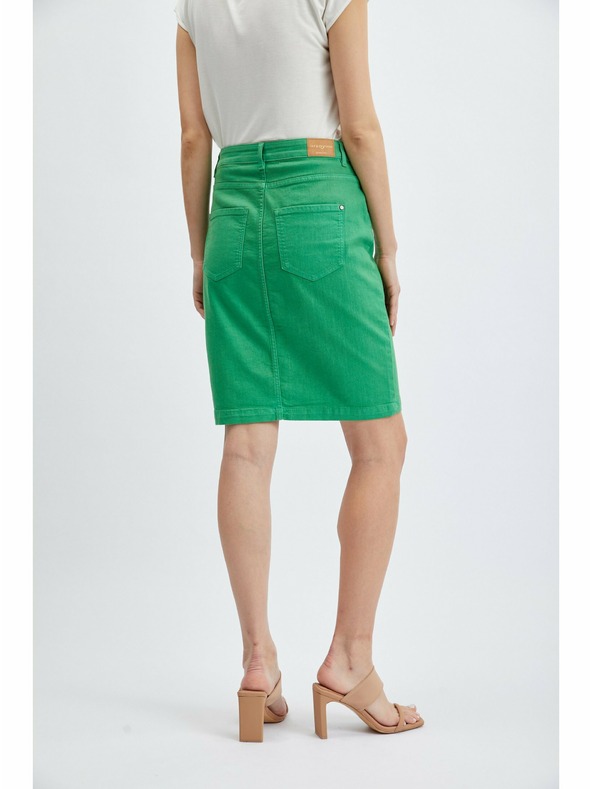Orsay Zelená dámska džínsová sukňa ORSAY
