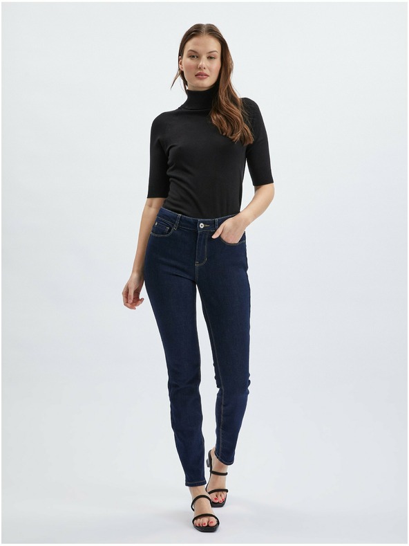 Orsay Tmavomodré dámske džínsy úzkeho strihu ORSAY