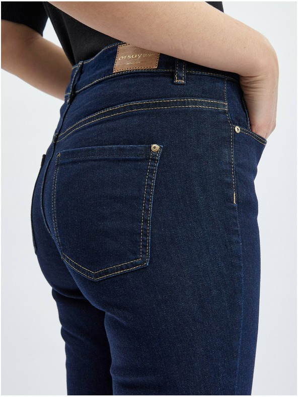 Orsay Tmavomodré dámske džínsy úzkeho strihu ORSAY