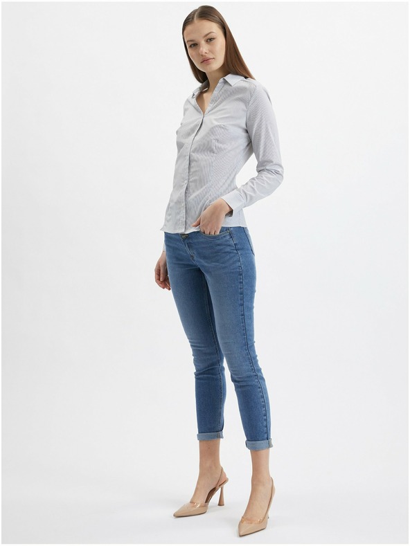 Orsay Modro-biela dámska pruhovaná košeľa ORSAY