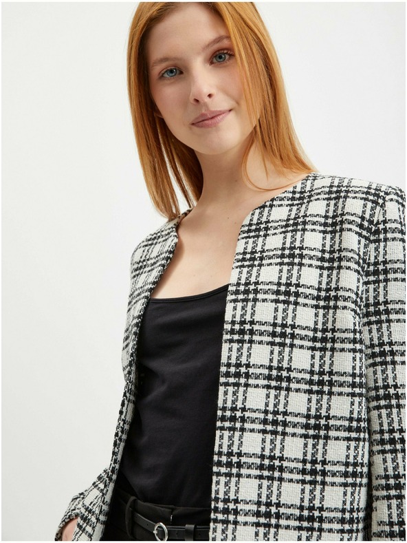 Orsay Čiernobiele dámske kockované sako ORSAY