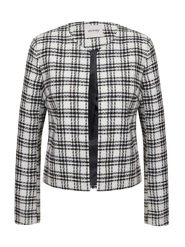 Orsay Čiernobiele dámske kockované sako ORSAY