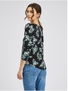 Orsay Čierna dámska kvetovaná blúzka ORSAY