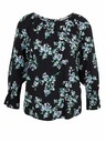 Orsay Čierna dámska kvetovaná blúzka ORSAY