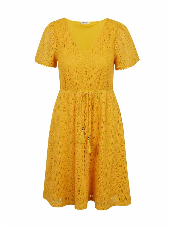 Orsay Žlté dámske vzorované šaty ORSAY