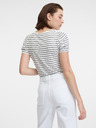 Orsay Krémové dámske pruhované tričko ORSAY