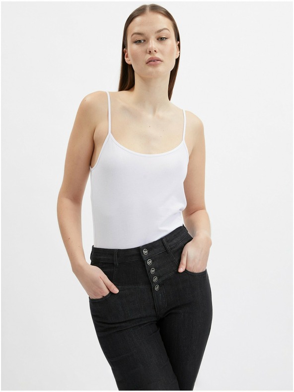 Orsay Sada troch dámskych basic tričiek v bielej, béžovej a čiernej farbe ORSAY