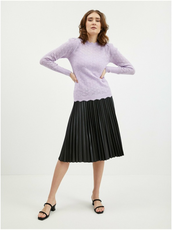 Orsay Svetlofialový dámsky kardigán s prímesou vlny ORSAY