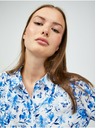 Orsay Bielo-modrá kvetinová košeľa s uzlom ORSAY
