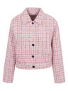 Orsay Ružový dámsky károvaný kabát ORSAY