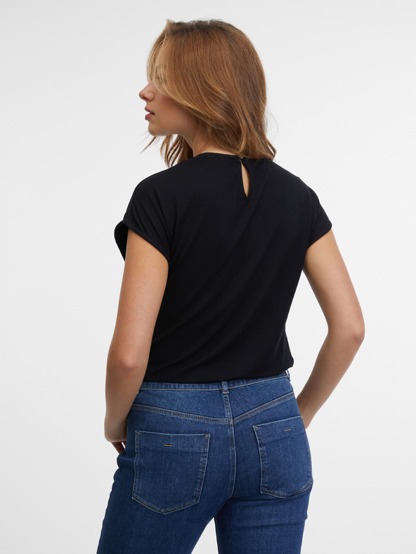 Orsay Čierne dámske polo tričko ORSAY