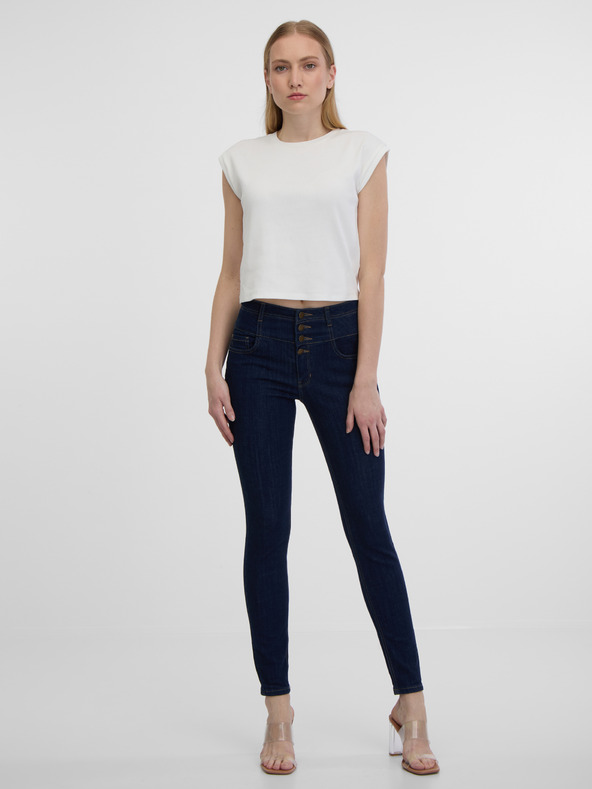 Orsay Tmavomodré dámske džínsy skinny fit ORSAY
