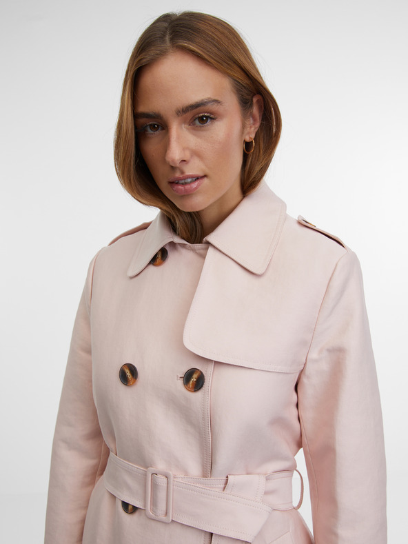 Orsay Svetloružový dámsky trenčkot ORSAY