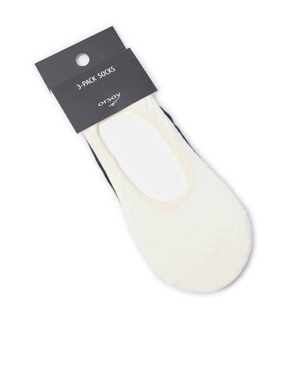 Orsay Sada troch párov dámskych ponožiek v krémovej, béžovej a čiernej farbe ORSAY