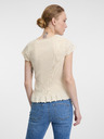 Orsay Béžové dámske tričko s krátkym rukávom ORSAY