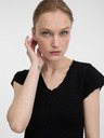 Orsay Čierne dámske tričko s krátkym rukávom ORSAY