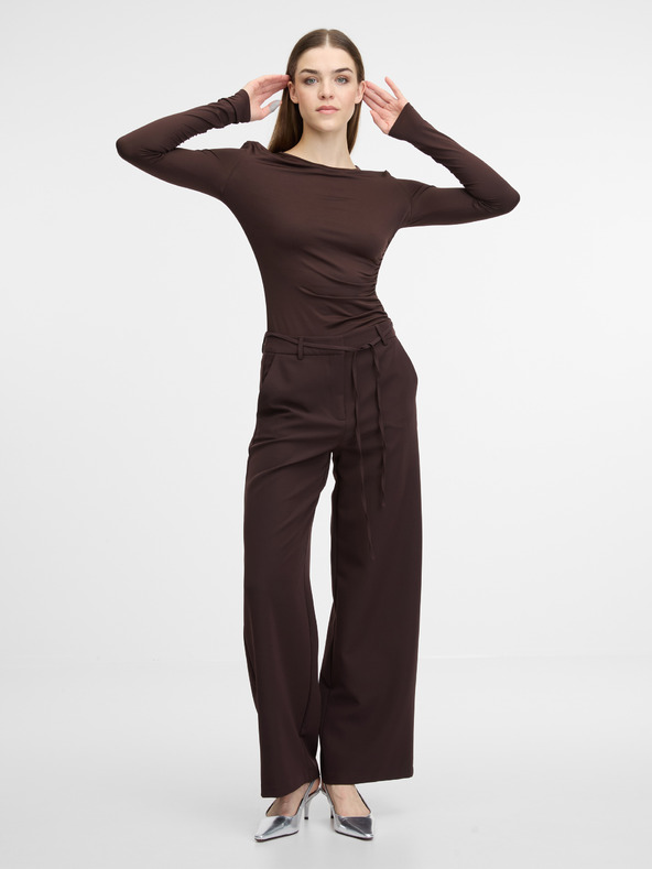 Orsay Hnedé dámske nohavice ORSAY