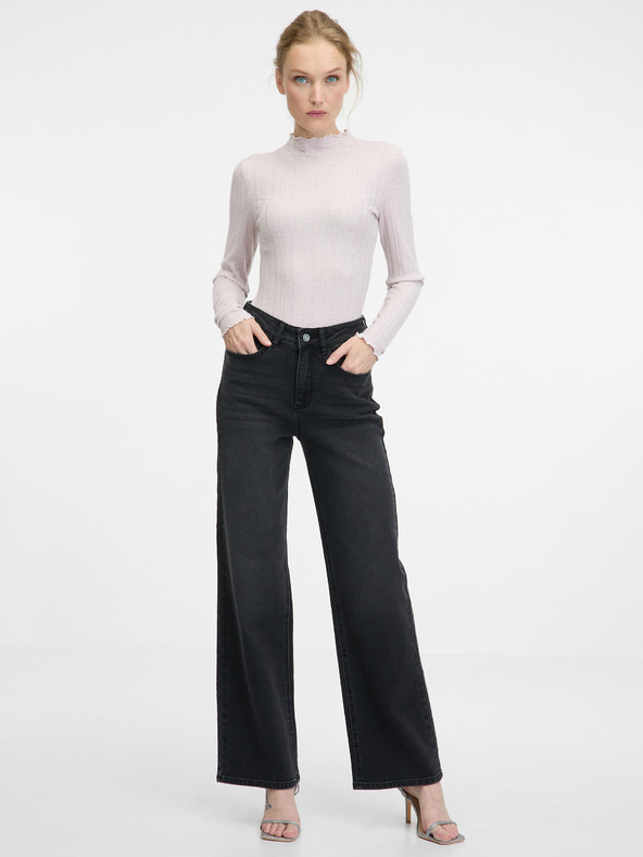 Orsay Svetloružové dámske tričko s dlhým rukávom ORSAY