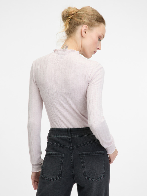 Orsay Svetloružové dámske tričko s dlhým rukávom ORSAY