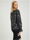 Orsay Čierna dámska kvetovaná blúzka ORSAY