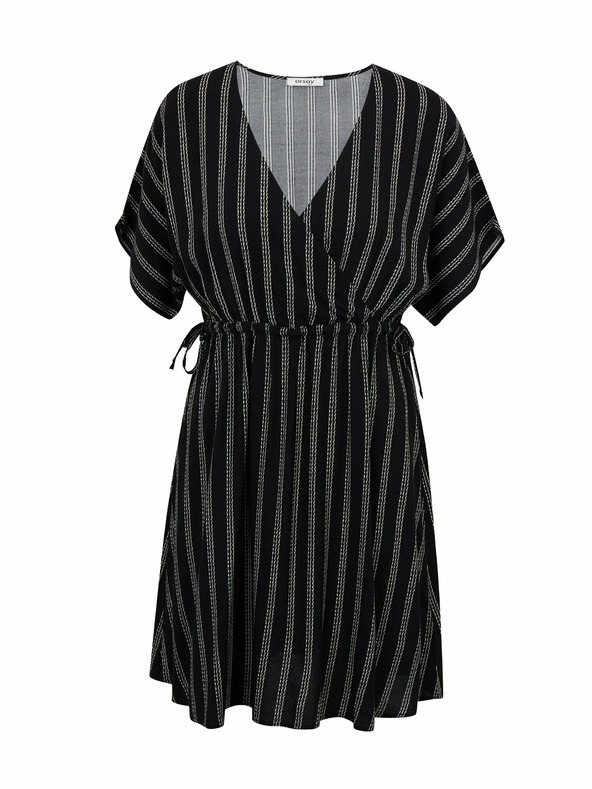 Orsay Čierne dámske pruhované šaty ORSAY