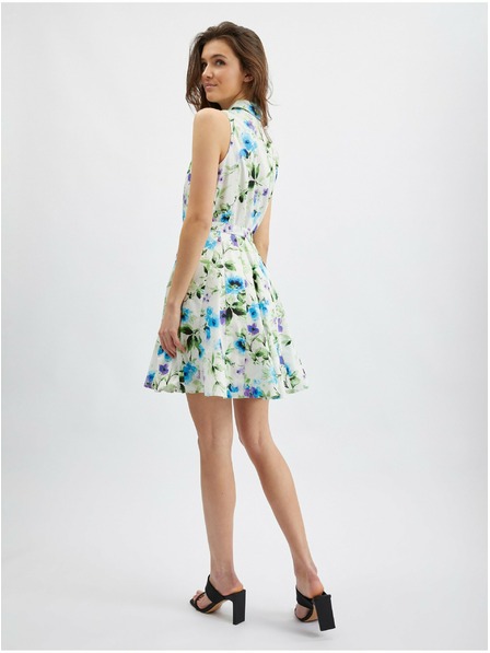 Orsay Modré a krémové dámske kvetinové šaty ORSAY