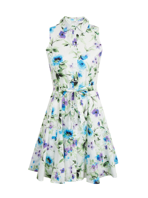 Orsay Modré a krémové dámske kvetinové šaty ORSAY