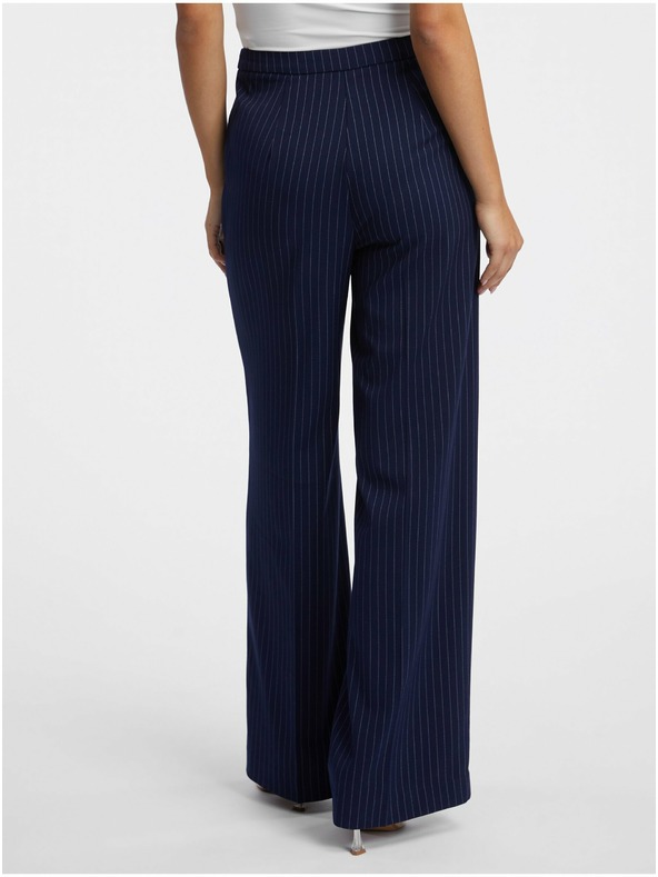 Orsay Tmavomodré dámske pruhované nohavice ORSAY