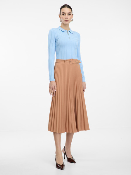 Orsay Svetlo hnedá dámska midi sukňa ORSAY