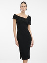 Orsay Čierne dámske šaty ku kolenám ORSAY