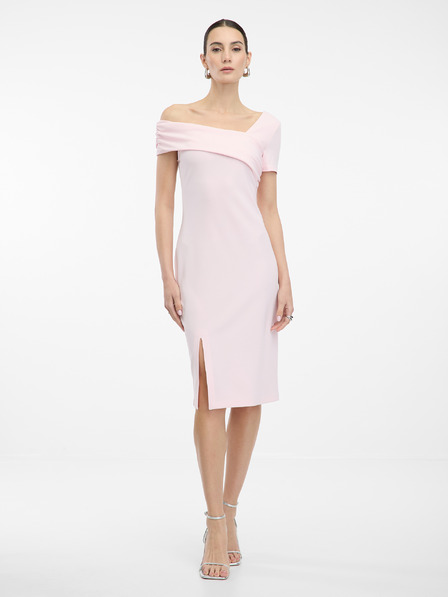 Orsay Svetloružové dámske šaty ku kolenám ORSAY
