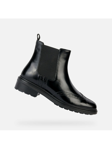 Geox Čierne dámske členkové topánky Geox Walk Pleasure