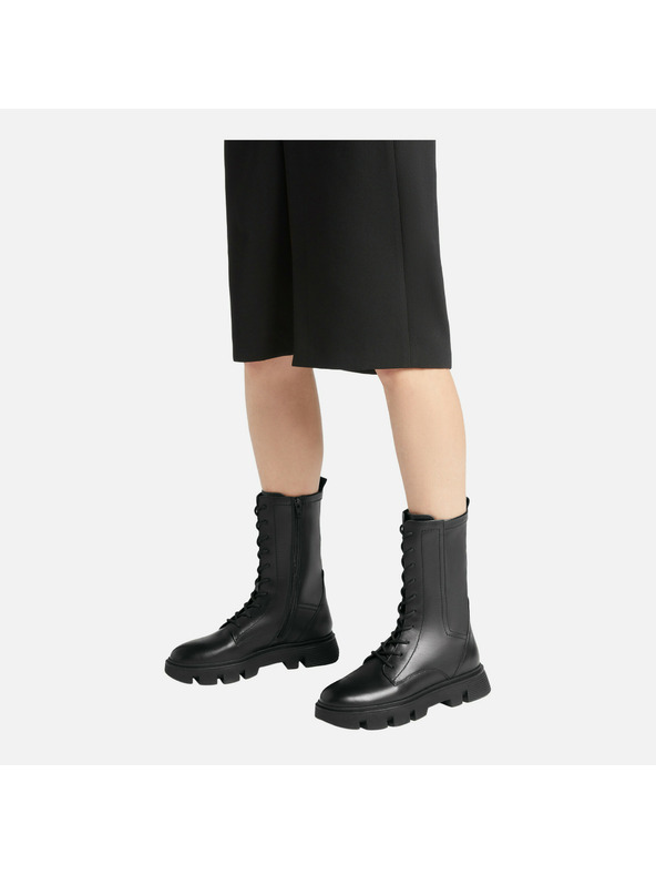 Geox Čierne dámske členkové topánky Geox Vilde