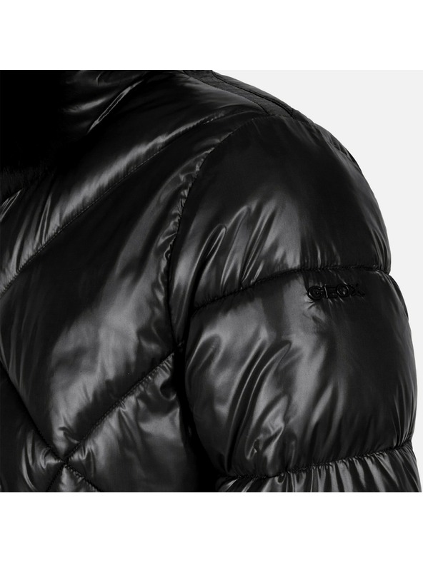 Geox Čierna dámska páperová bunda Geox Backsie