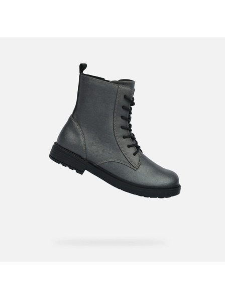 Geox Sivá dievčenská členkové topánky Geox Eclair Girl