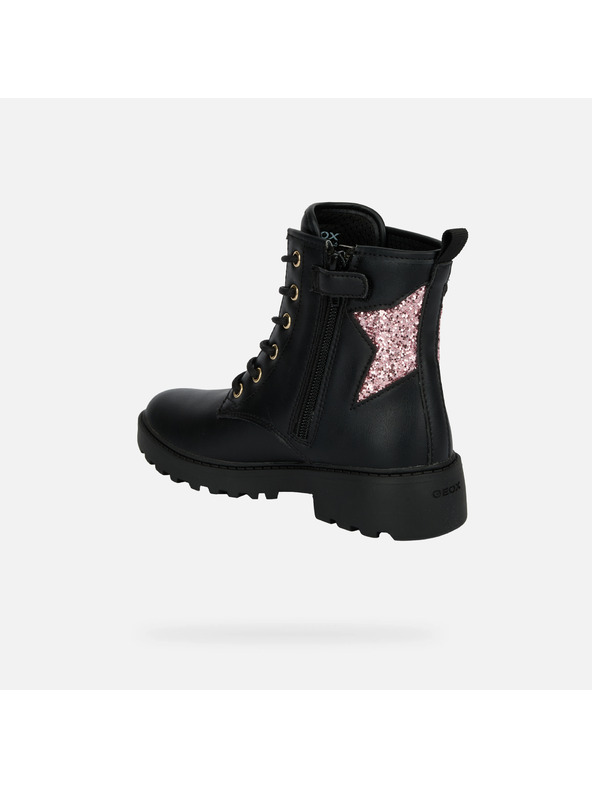 Geox Čierna dievčenská členkové topánky Geox Casey Girl