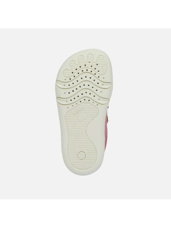 Geox Ružové dievčenské barefoot topánky pre prvé krôčky Geox Steppieup Girl