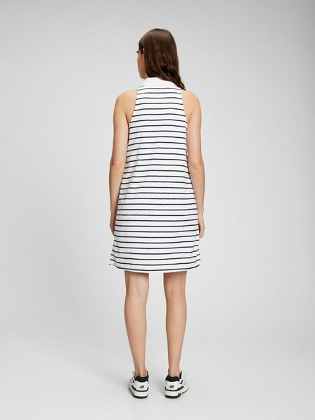 GAP Froté pruhované šaty s golierom GAP