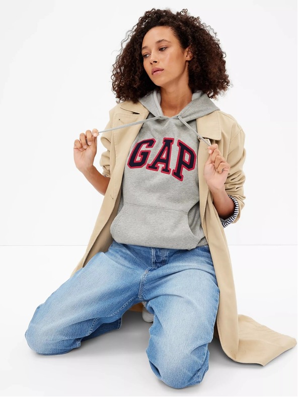 GAP Mikina s logom a fleece GAP