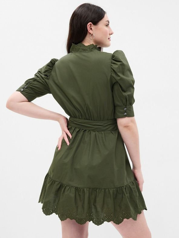 GAP Mini šaty s naberanými rukávmi GAP