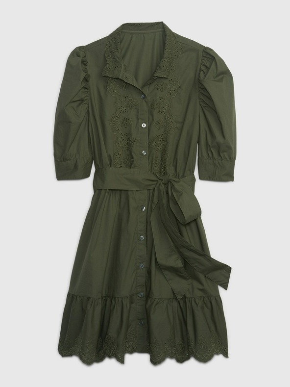 GAP Mini šaty s naberanými rukávmi GAP