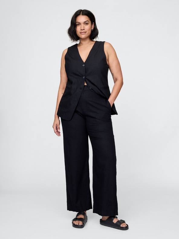 GAP Ľanové nohavice Straight GAP