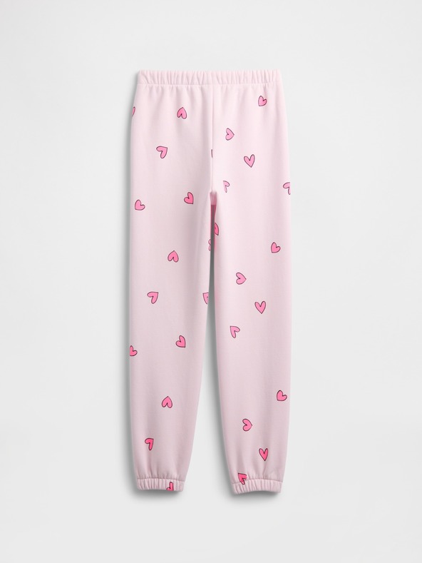 GAP Detské tepláky fleece logo army GAP