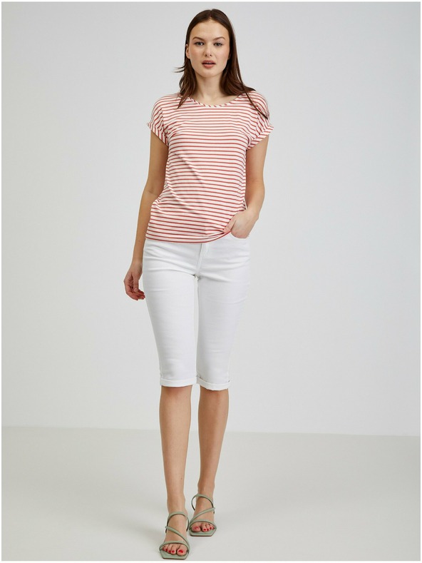 Orsay Červeno-biela dámska pruhovaná košeľa ORSAY