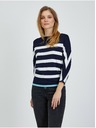 Orsay Bielo-modrý ľahký pruhovaný sveter ORSAY
