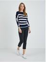 Orsay Bielo-modrý ľahký pruhovaný sveter ORSAY