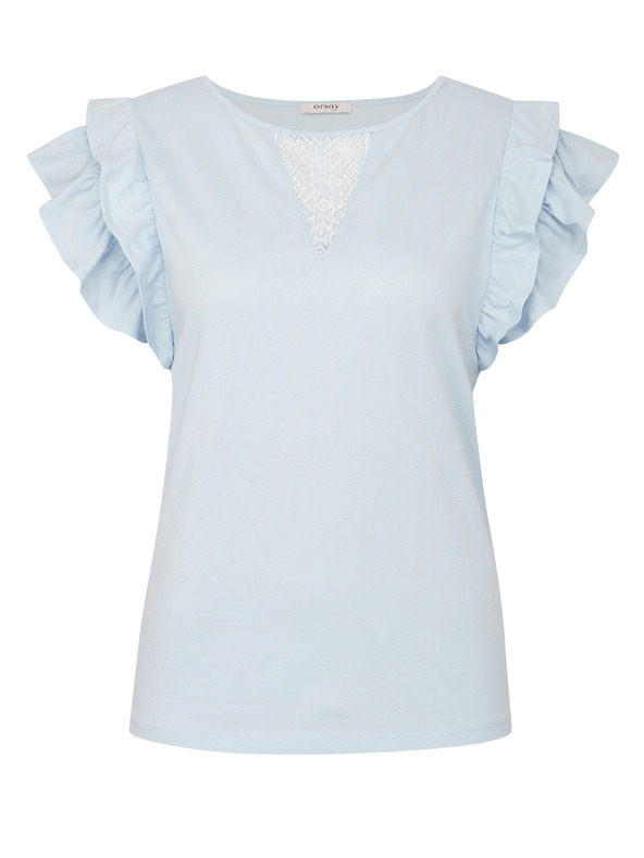 Orsay Modré dámske tričko s krátkym rukávom ORSAY