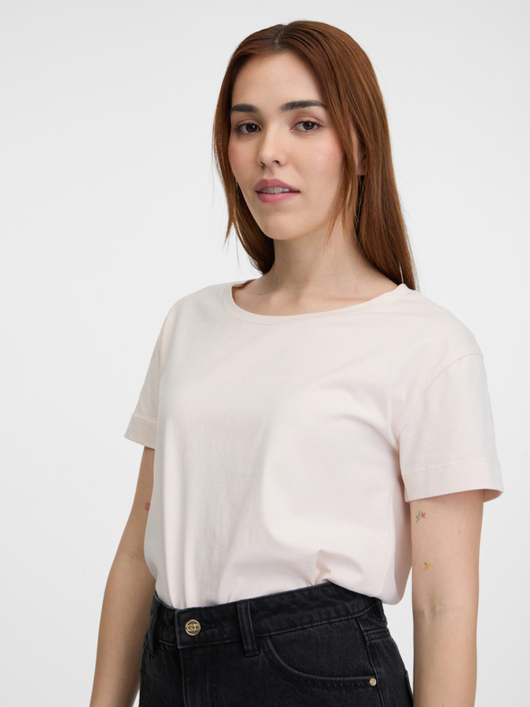 Orsay Svetloružové dámske tričko s krátkym rukávom ORSAY